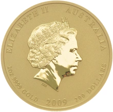 2oz Gold Australian Lunar Year of the Ox 2009