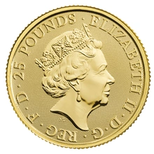 1/4 troy ounce gouden Queen's Beast munt - Yale of Beaufort - 2019