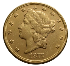 1877 gouden American Double Eagle (20 Dollar) munt Liberty Head San Francisco