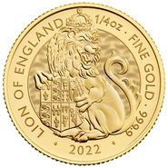 2022 The Lion of England - Tudor Beasts Kwart Ons Gouden Munt