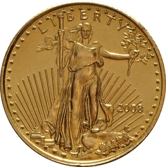 2008 1/10 troy ounce gouden American Eagle munt