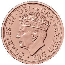 2023 £2 Twee Pond Gouden Munt (Dubbele Sovereign)