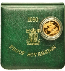 Gold Proof 1980 Sovereign Boxed