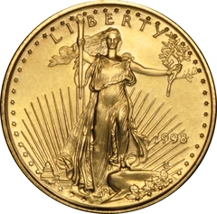 1998 1/10 troy ounce gouden American Eagle munt