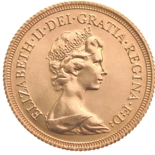 Gouden Sovereign munt - Elizabeth II, Decimal Portrait
