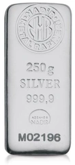 250 gram zilverbaar Nadir