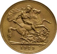 1929 Gouden Sovereign Munt - Koning George V - SA