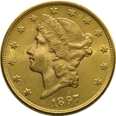 1897 gouden American Double Eagle (20 Dollar) munt Liberty Head San Francisco