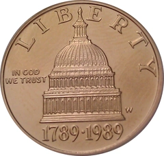 1989 gouden American 1/2 Eagle (5 Dollar) munt Bicentennial of the Congress