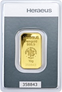 10 gram goudbaar - Heraeus