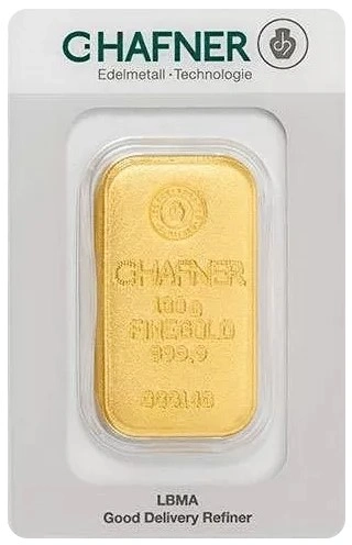 100g C. Hafner Gegoten Goudbaar