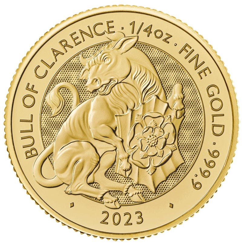 2023 Bull of Clarence - Tudor Beasts Kwart Ons Gouden Munt