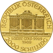 1989 1oz Austrian Gold Philharmonic Coin