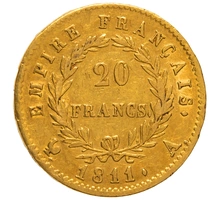 Boxed 1811 20 French Francs - Napoleon (I) Laureate Head - A