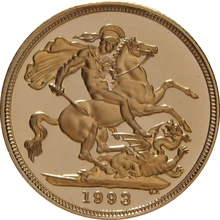 1993 Gold Proof Sovereign Three Coin Set