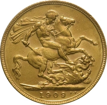 1909 Gouden Sovereign Munt - Koning Edward VII - Londen