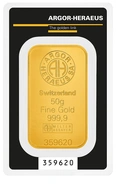 50g Argor-Heraeus Goudbaar