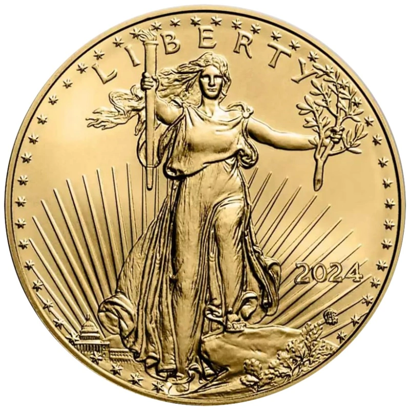2024 Kwart Ons American Eagle Gouden Munt