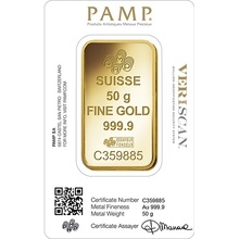 PAMP 50 Gram Gold Bar in Gift Box