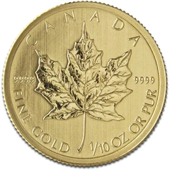 1/10 troy ounce gouden Maple Leaf munt beste waarde