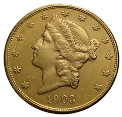 1903 gouden American Double Eagle (20 Dollar) munt Liberty Head San Francisco