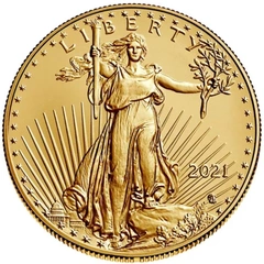 2021 1 troy ounce gouden American Eagle munt Type II