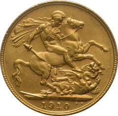 1910 gouden Sovereign munt Edward VII Londen