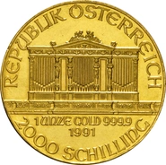1991 1oz Austrian Gold Philharmonic Coin