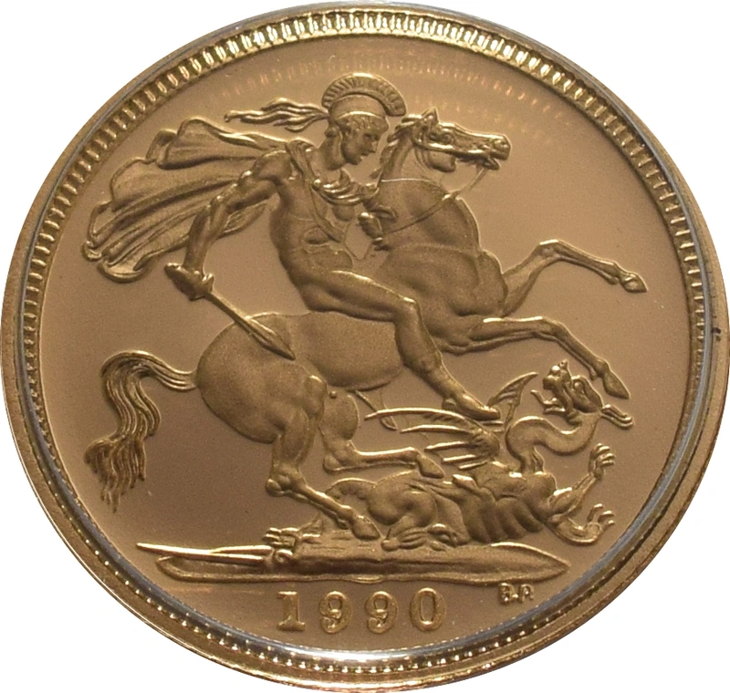 1990 Proof Gold Half Sovereign Elizabeth II Third Head