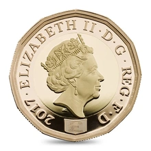 Gouden Proof Munt 2017 £1 Één pond Nations of the Crown 2017 In doos
