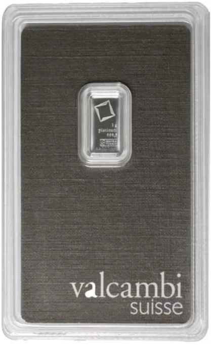 Valcambi 1 Gram Platina baar