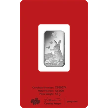 2023 PAMP 10 Gram Year of the Rabbit Zilverbaar