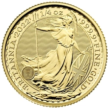 2022 Kwart Ons Britannia Gouden Munt
