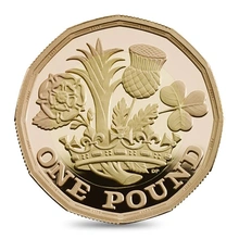 Gouden Proof Munt 2017 £1 Één pond Nations of the Crown 2017 In doos