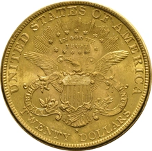 1897 $20 Double Eagle Liberty Head Gold Coin, San Francisco