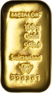 100 gram goudbaar - Metalor
