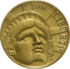 1986 gouden American 1/2 Eagle (5 Dollar) munt Statue of Liberty