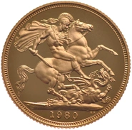 1980 Gold Sovereign - Elizabeth II Decimal head - Proof No box