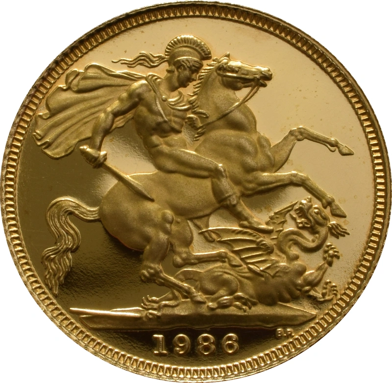 1986 Gold Sovereign - Elizabeth II Third head - Proof No box
