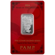 10g Zilveren Bar 2024 Jaar van de Draak PAMP