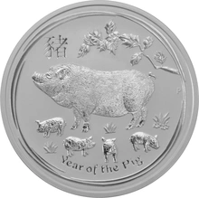 2 troy ounce zilveren Lunar munt - Varken - 2019
