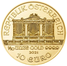 1/10 troy ounce gouden Philharmoniker munt - 2021