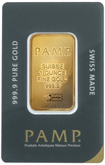 1 troy ounce goudbaar PAMP Suisse Gemint