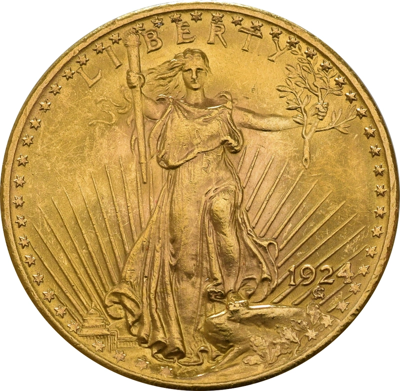 gouden American Double Eagle (20 Dollar) munt Saint Gaudens Head