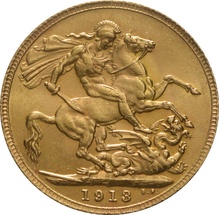 1913 Gouden Sovereign Munt - Koning George V - Londen