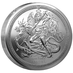 Zilveren Isle of Man Angel munten