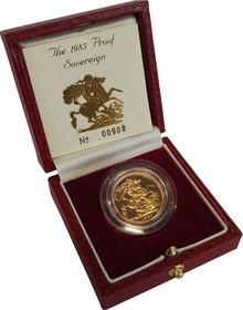 Gold Proof 1985 Sovereign Boxed