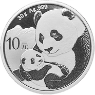 30 gram zilveren Panda munt - 2019