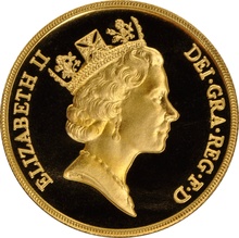 1987 £2 Proof Gold Coin (Double Sovereign) no box or cert
