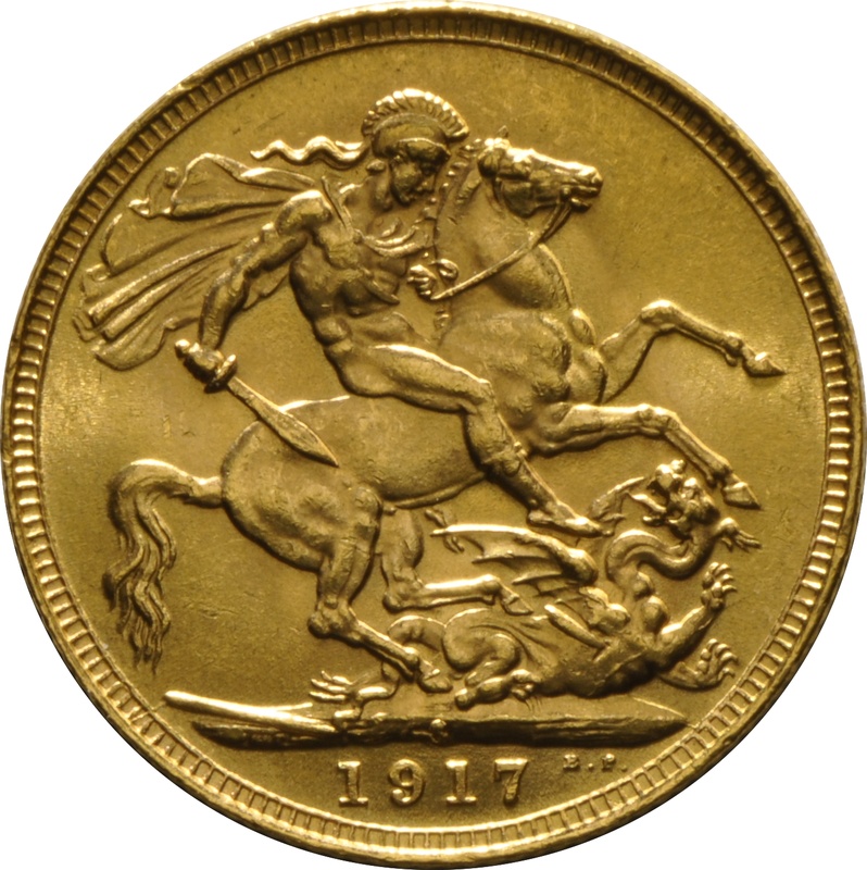 1917 Gold Sovereign - King George V - S